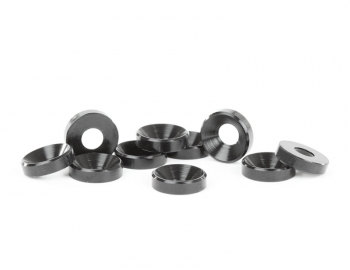 M4 Black Aluminum Countersunk Washer | 10 Pack