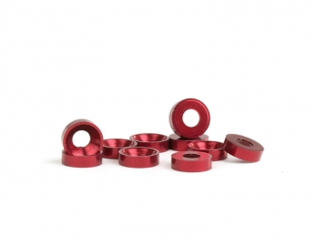 M3 Red Aluminum Countersunk Washer | 10 Pack