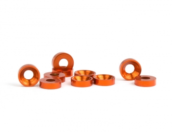 M3 Orange Aluminum Countersunk Washer | 10 Pack