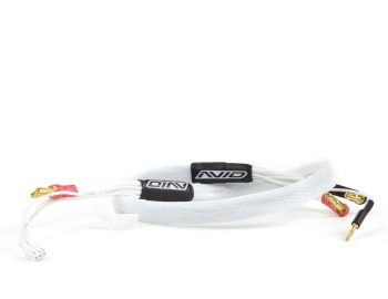 2S Charge Lead Cable w/4mm & 5mm Bullet Connector (2') | White