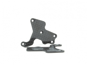 RC8B3.2 Carbon Arm Inserts | Pocketed | Front