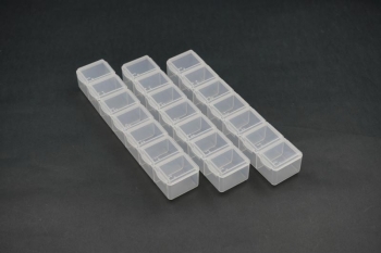 Koswork 7 Compartments Parts Box 165x34x25mm (3 sets)