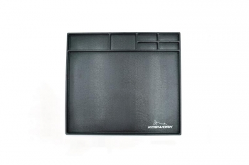 Koswork Assembly Tray / Cleaning Tray 450*400*10mm Black (1/10 M Size, 1/18, Mini-Z & Mini 4WD)