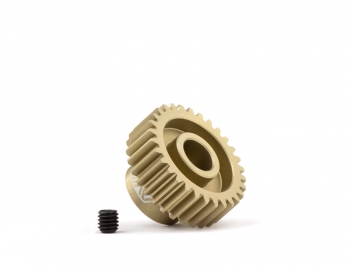 48P Aluminum Hard-Anodized Pinion | 5mm Bore | 5.5mm Wide | 30T