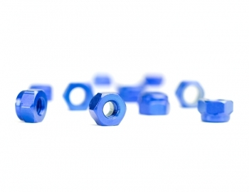 M3 Blue Aluminum Locknut | 10 Pack