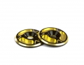 Triad Wing Buttons | HD | Dual Black / Gold