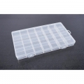 Parts Box 225x130x20mm (Grid Design in Lid, 28 fixed compartments)																	